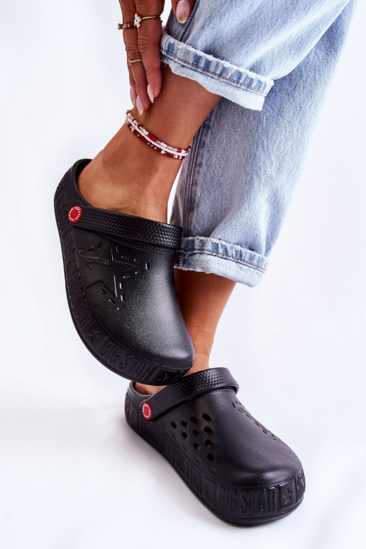 Lichte pantoffels Big Star II275001 zwarte kleur Lichte pantoffels Big Star II275001 zwarte kleur