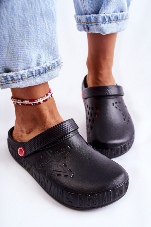 Lichte pantoffels Big Star II275001 zwarte kleur Lichte pantoffels Big Star II275001 zwarte kleur