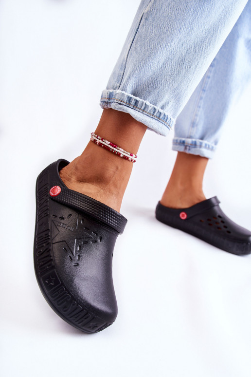 Lichte pantoffels Big Star II275001 zwarte kleur Lichte pantoffels Big Star II275001 zwarte kleur