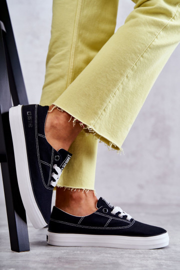 Stoffen sneakers i Big Star KK274019 zwart