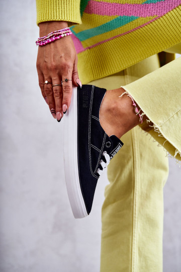 Stoffen sneakers i Big Star KK274019 zwart 2