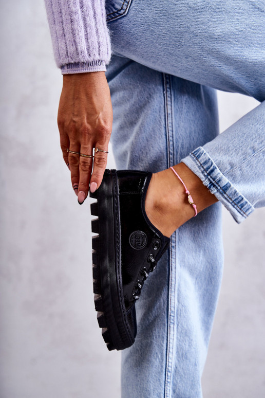 met vrijetijdsschoenen met lakeffect Big Star KK274044 zwarte kleur met vrijetijdsschoenen met lakeffect Big Star KK274044 zwarte kleur