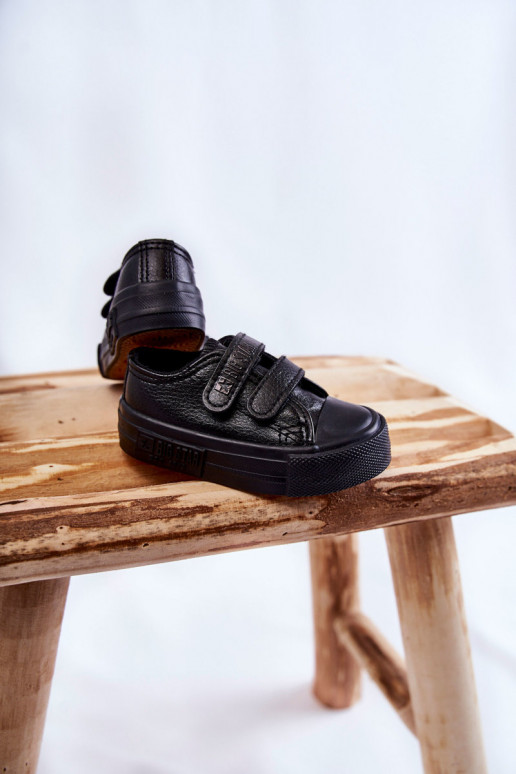 Kinder-Freizeitschuhe mit Klebeverschlüssen BIG STAR KK374090 schwarz