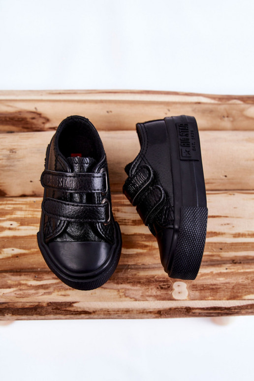 Kinder-Freizeitschuhe mit Klebeverschlüssen BIG STAR KK374090 schwarz