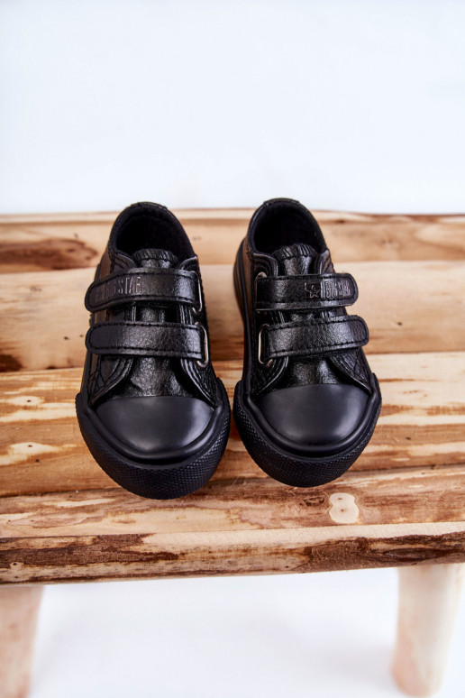Chaussures décontractées pour enfants avec attaches adhésives BIG STAR KK374090 noir