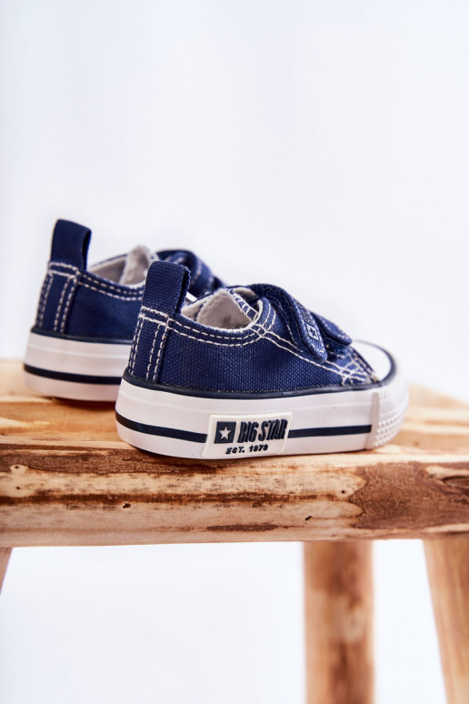 Kindervrijetijdsschoenen met zelfklevende sluiting BIG STAR KK374075 donkerblauw Kindervrijetijdsschoenen met zelfklevende sluiting BIG STAR KK374075 donkerblauw