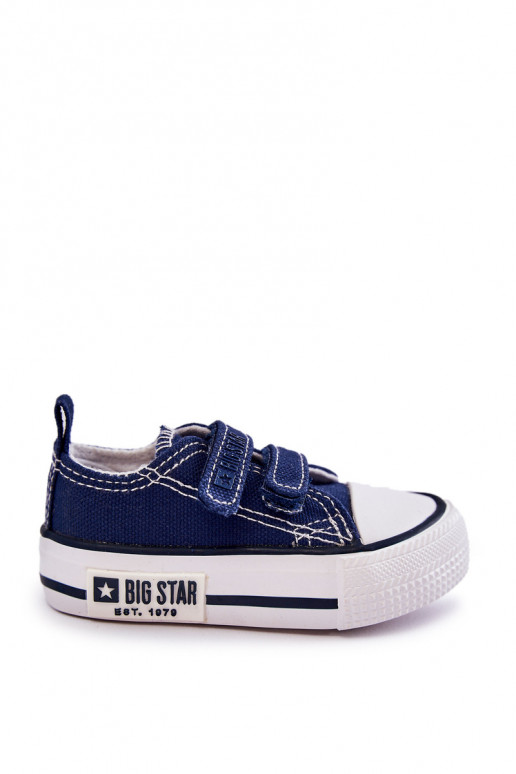 Chaussures de loisirs enfant à fermetures adhésives BIG STAR KK374075 bleu foncé