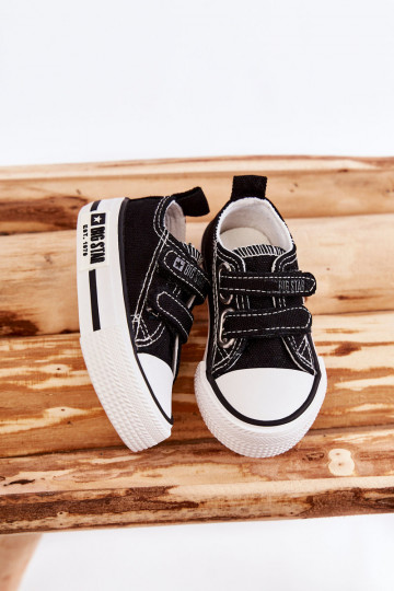 Vrijetijdsschoenen voor kinderen met zelfklevende sluiting BIG STAR KK374074 Zwart en wit 2
