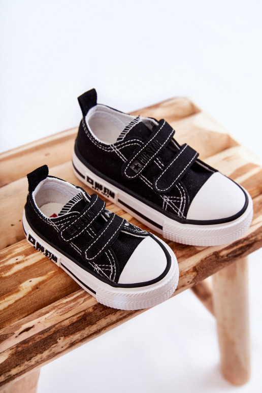 Chaussures casual enfant à fermetures adhésives BIG STAR KK374074 Noir et blanc