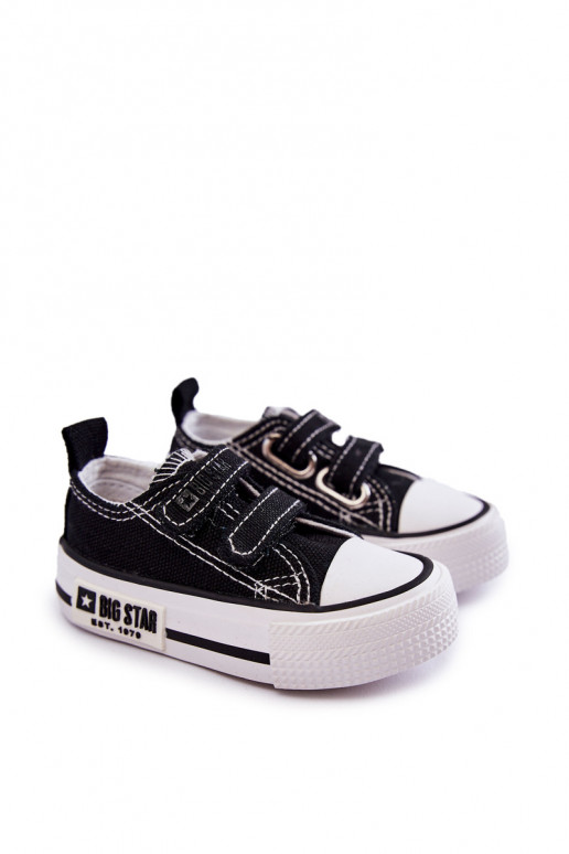 Chaussures casual enfant à fermetures adhésives BIG STAR KK374074 Noir et blanc
