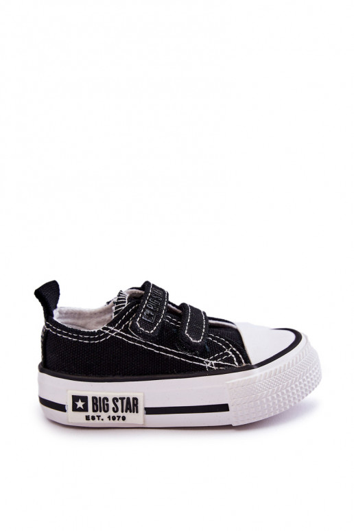 Kinder-Freizeitschuhe mit Klebeverschlüssen BIG STAR KK374074 Schwarz und Weiß