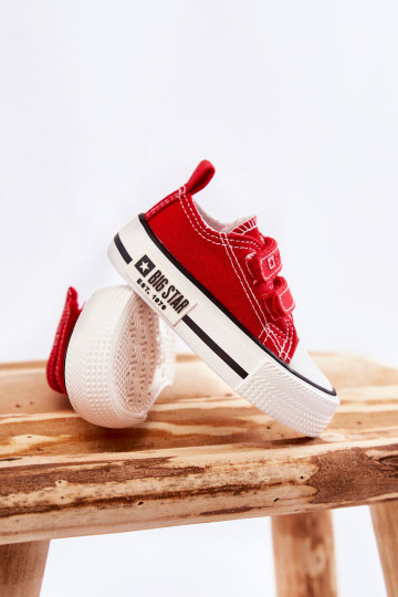 Chaussures de loisirs enfant avec attaches adhésives BIG STAR KK374076 couleur rouge 2
