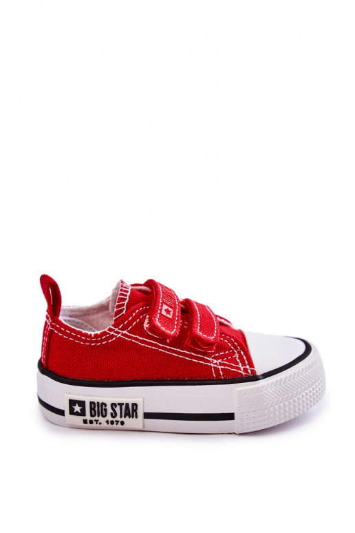 Kinder-Freizeitschuhe mit Klebeverschlüssen BIG STAR KK374076 rote Farbe