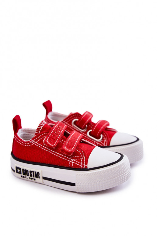 Kinder-Freizeitschuhe mit Klebeverschlüssen BIG STAR KK374076 rote Farbe Kinder-Freizeitschuhe mit Klebeverschlüssen BIG STAR KK374076 rote Farbe