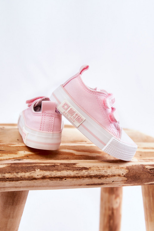 Chaussures décontractées pour enfants avec attaches adhésives BIG STAR KK374077 rose