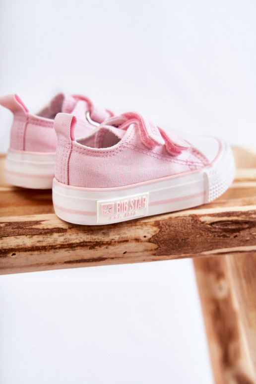 Kinder-Freizeitschuhe mit Klebeverschlüssen BIG STAR KK374077 rosa