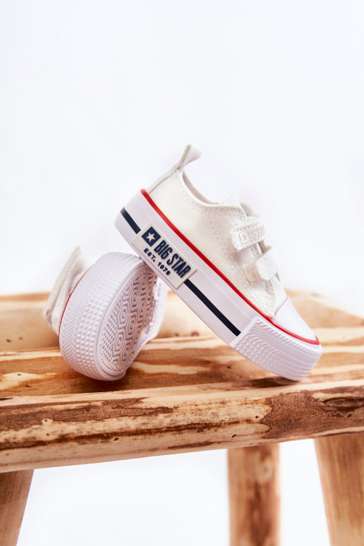Chaussures de loisirs enfant avec attaches adhésives BIG STAR KK374079 coloris blanc Chaussures de loisirs enfant avec attaches adhésives BIG STAR KK374079 coloris blanc