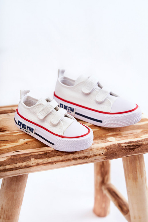 Kinder-Freizeitschuhe mit Klebeverschlüssen BIG STAR KK374079 weiße Farbe Kinder-Freizeitschuhe mit Klebeverschlüssen BIG STAR KK374079 weiße Farbe