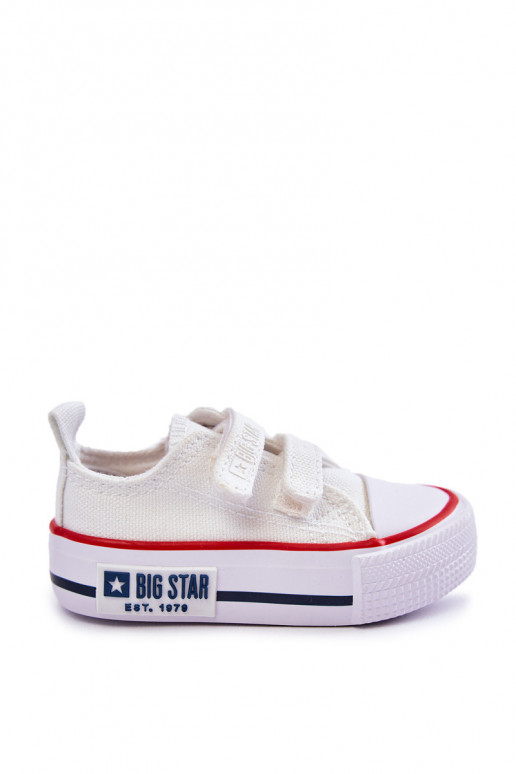 Kinder-Freizeitschuhe mit Klebeverschlüssen BIG STAR KK374079 weiße Farbe