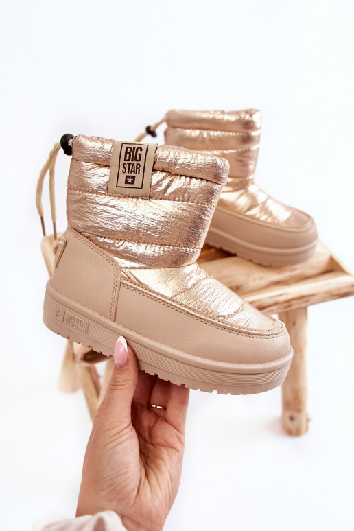 Bottes de neige enfant Big Star KK374221 couleur beige-or