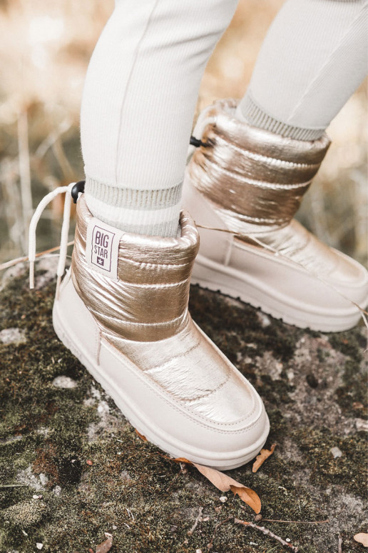 Kindersnowboots Big Star KK374221 beige-gouden kleur
