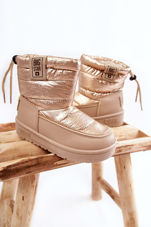 Kindersnowboots Big Star KK374221 beige-gouden kleur