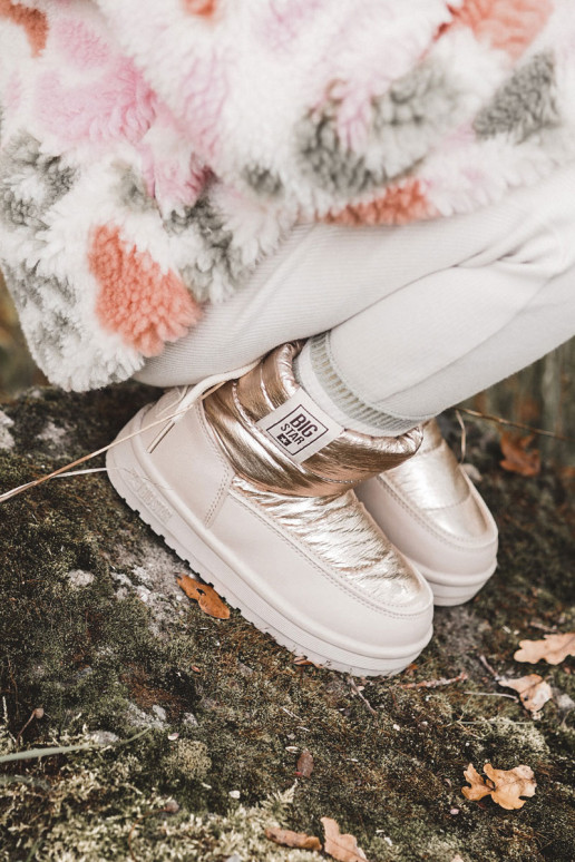 Kinder-Schneestiefel Big Star KK374221 beige-goldene Farbe Kinder-Schneestiefel Big Star KK374221 beige-goldene Farbe