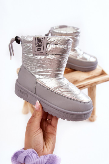 Bottes de neige enfant Big Star KK374218 gris et argent 2