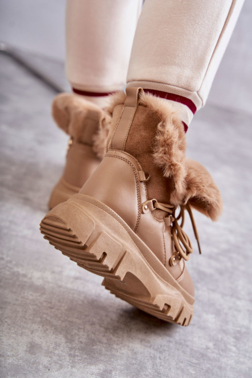 Bottines chauffantes chaussures couleur beige Charles