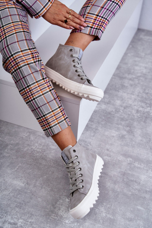 Chaussures de loisirs Big Star couleur gris réchauffé EE274114