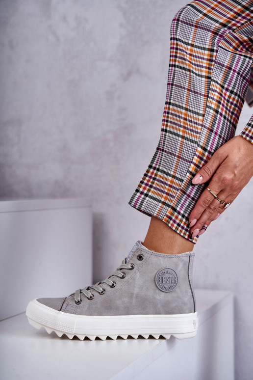 Chaussures de loisirs Big Star couleur gris réchauffé EE274114