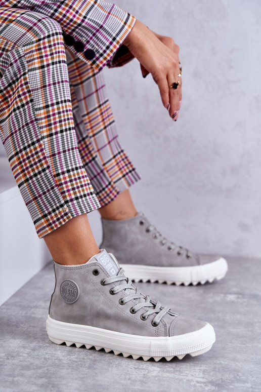 Freizeitschuhe Big Star warme graue Farbe EE274114 Freizeitschuhe Big Star warme graue Farbe EE274114