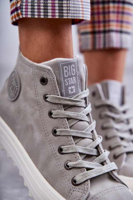 Chaussures de loisirs Big Star couleur gris réchauffé EE274114