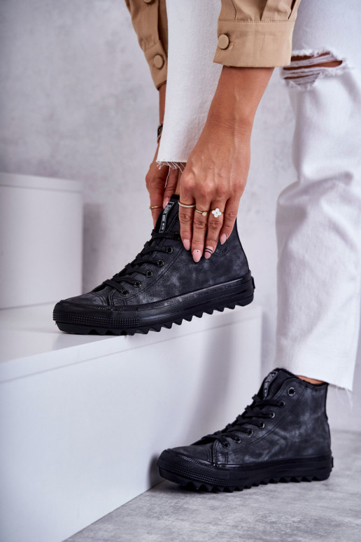 Freizeitschuhe Big Star erwärmte schwarze Farbe GG274069 Freizeitschuhe Big Star erwärmte schwarze Farbe GG274069