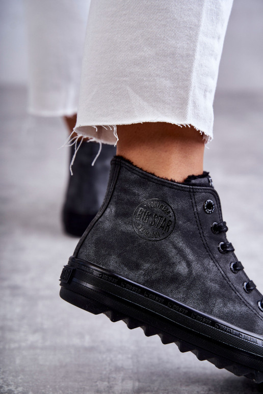 Vrijetijdsschoenen Big Star verwarmde zwarte kleur GG274069 Vrijetijdsschoenen Big Star verwarmde zwarte kleur GG274069