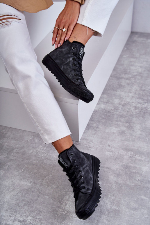 Vrijetijdsschoenen Big Star verwarmde zwarte kleur GG274069 Vrijetijdsschoenen Big Star verwarmde zwarte kleur GG274069