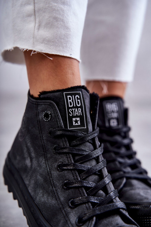 Freizeitschuhe Big Star erwärmte schwarze Farbe GG274069 Freizeitschuhe Big Star erwärmte schwarze Farbe GG274069