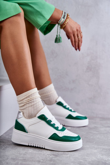 sneakers met plateau Wit-groen Kyllie