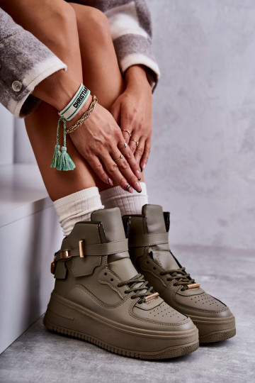 verwarmde sportschoenen groene kleur Lexa
