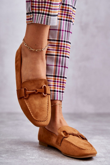 en daim Mocassins avec ornements couleur marron Santi 2
