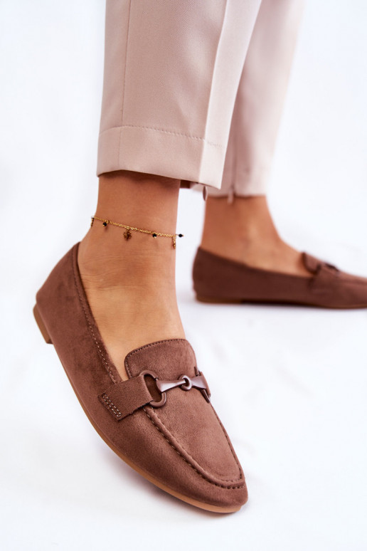 Mocassins en daim avec ornements de couleur marron Santi Mocassins en daim avec ornements de couleur marron Santi