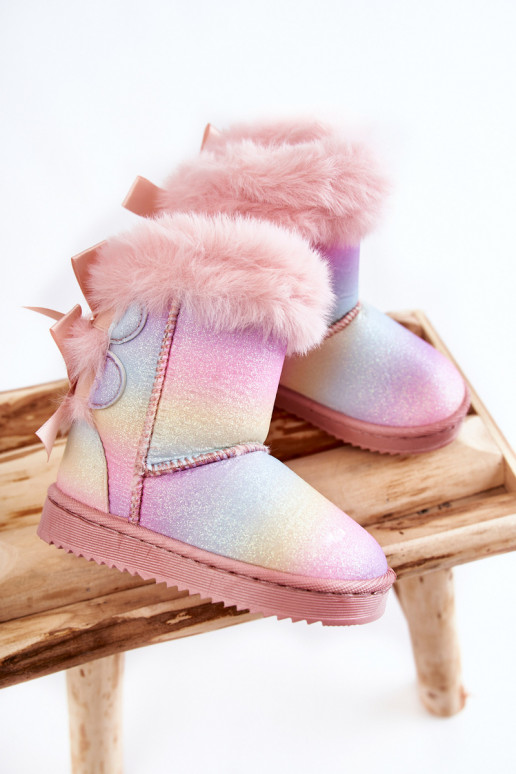 Chaussures chaudes pour enfants avec bottes de neige à rubans Différentes couleurs Funky