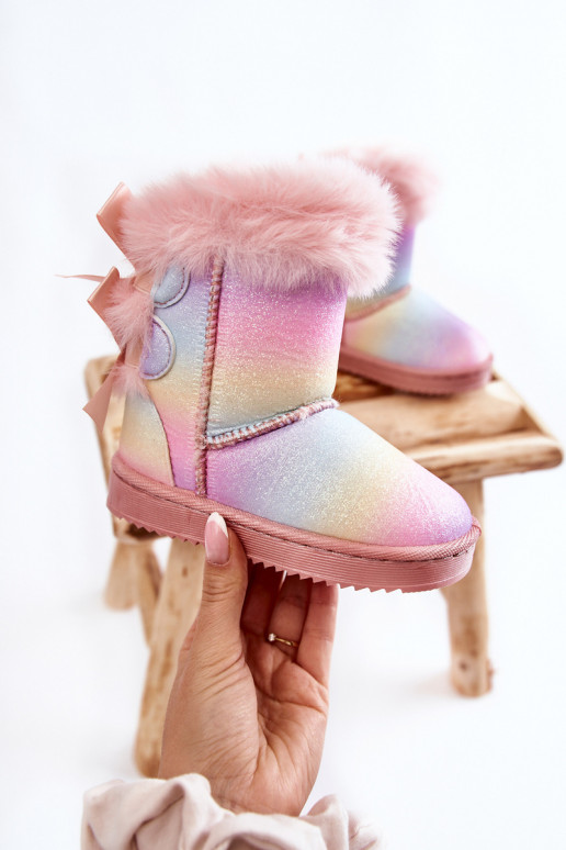 Chaussures chaudes pour enfants avec bottes de neige à rubans Différentes couleurs Funky