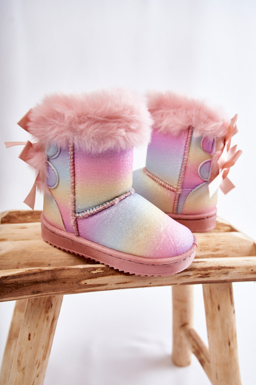 Chaussures chaudes pour enfants avec bottes de neige à rubans Différentes couleurs Funky