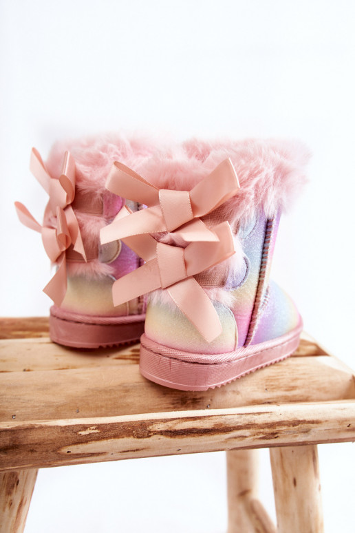 Chaussures chaudes pour enfants avec bottes de neige à rubans Différentes couleurs Funky