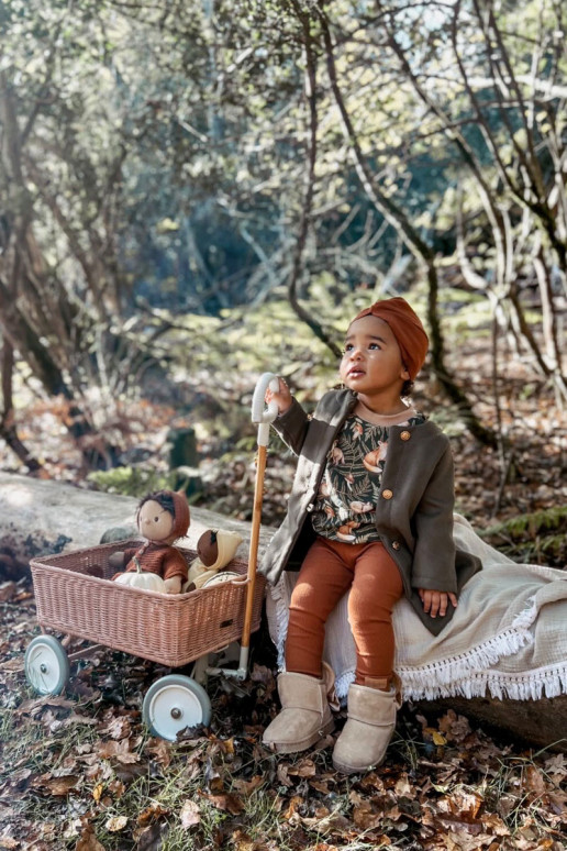 Bottes de neige chauffées pour enfants avec rubans beige Meriva