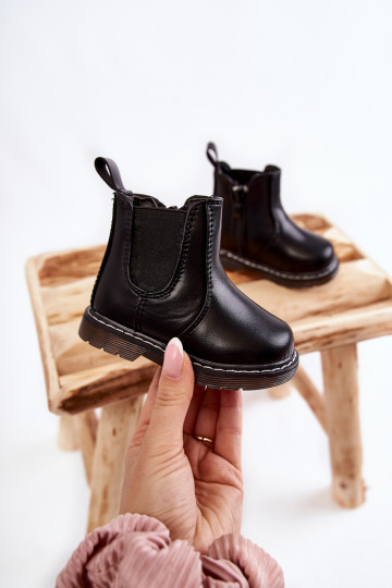 Bottes chauffantes pour enfants de couleur noire Porky