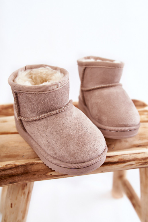 Bottes d'hiver chaudes pour enfants en ivoire Gooby