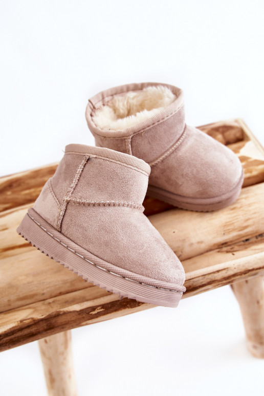 Bottes d'hiver chaudes pour enfants en ivoire Gooby