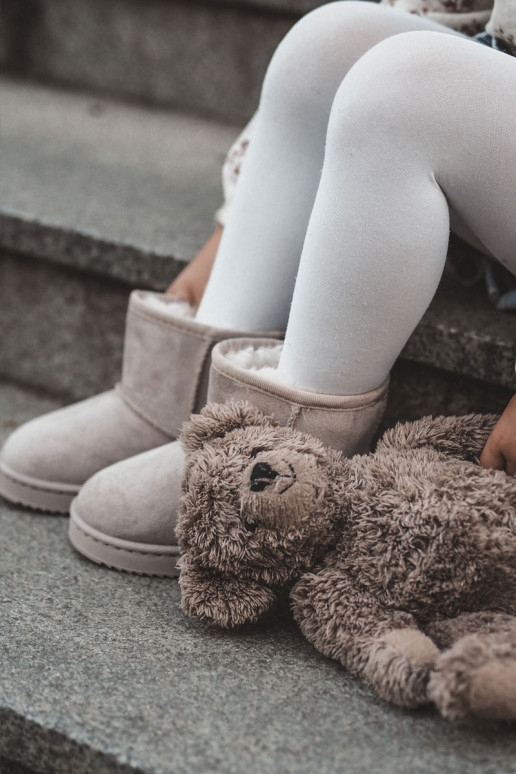 Bottes d'hiver chaudes pour enfants en ivoire Gooby